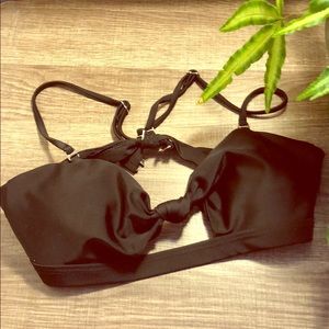 Cut out black swim top